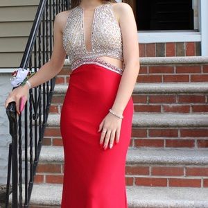 Red Sparkly Prom Dress